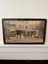 Antique Cabinet Card Photograph 1800s New Roxbury (Boston) Market Grocery Store picture
