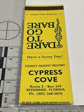 Front Strike Matchbook Cover  Cypress Cove  Nudist Resort  Kissimmee , FL gmg picture
