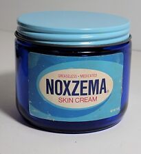 Vintage Noxzema Glass Jar with Lid Cobalt Blue 10 Oz Empty picture