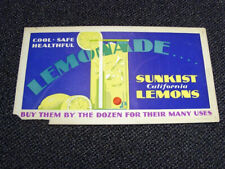 Circa 1930s Sunkist California Lemons Lemonade Trolley Sign picture