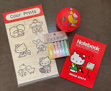 Vintage 1976 Hello Kitty lot notebook ball pencil cap Sanrio picture