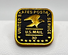 Vintage 10K Gold Filled US POSTAL SERVICE Employee Service Lapel Pin 30 YRS picture