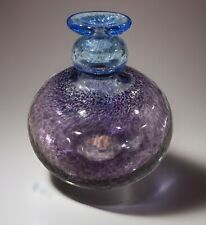 Kosta Boda Bud Vase - Kosta Boda Purple/Blue 4” Bud Vase - Stunning Art Glass picture