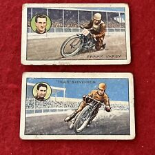 1934 Gallaher “Champions” Tobacco Card MOTORCYCLE Lot (2) STEVENSON - VAREY   F picture