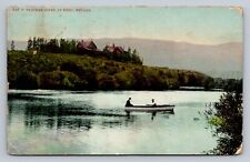 Postcard Nevada Reno Truckee River Rowboat Postage Due 1908  F712 picture