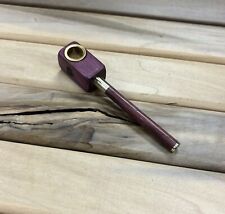 Exotic Purpleheart Wood Dual-Use Pipe (One Hitter Pipe & Attachable Hitter Bowl) picture