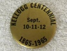 1865-1965 Kellogg, Iowa IA Centennial Pin-Back Button, Badge picture