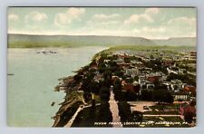 Harrisburg PA-Pennsylvania, River Front Looking West, Antique Vintage Postcard picture