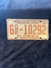 Vintage Florida License Plate 1974 picture