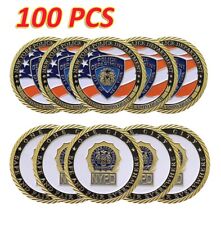 100PCS US New York Police Department Challenge Coin NYPD Coin Gold Commemorative picture