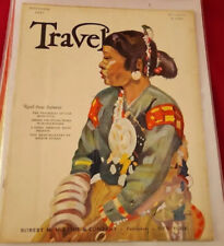 1927 TRAVEL MAGAZINE CANADIAN PACIFIC ART COVER BEAUTIFUL GIRL ILLUSTRATION picture