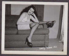 STRIPPER FETISH MODEL SALLY LANE -  KLAW VINTAGE ORIGINAL 4X5 1950s #52 picture