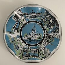 Vintage Walt Disney World 1970s Glass Plate Magic Kingdom Monorail Jungle Cruise picture