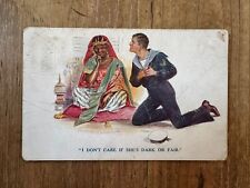 1913 Royal Navy RN India Naval Social History Racist Cultural Trope Post Card picture
