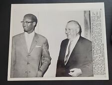 1960 photo congo premier patrice lumumba with andrew cordier vintage original picture