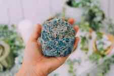 Blue Apatite Crystals - Raw Rough Gemstones Bulk - Natural Rough Stones Healing picture
