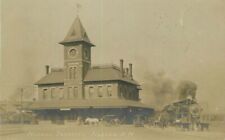 New Hampshire Nashua Junction 1906 Railroad Depot RPPC Photo Postcard 22+-4557 picture