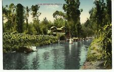 XOCHIMILCO MEXICO Vtg Scenic Foliage Canal Boats & Cantina UNP DB Color Postcard picture
