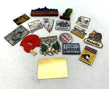 Vintage Magnets Mixed Lot of 16 Battleship Ivory Soad Helmet Field Dreams States picture