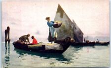 Postcard - Fishing Art Print - The Fisherman's Sweetheart picture