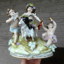 Scheibe alsbach Kister porcelain german Bacchus cherub goat wine group statue picture