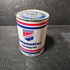 SCARCE  Vintage LEMANS AUTOMOTIVE RACING OIL CAN full NOS picture