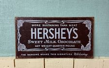 Vintage Hershey Sweet Milk Chocolate Metal Tin Sign 2006 Desperate Enterprises picture