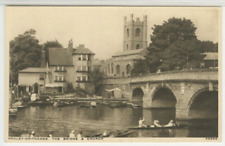 ENGLAND Postcard Henley-on-Thames Bridge & Church - Oxfordshire c1910 vintage 05 picture