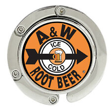 A&W A and W Root Beer Purse Hanger Foldable Hook Handbag Table Bag Holder Metal picture