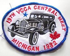 19th VCCA CENTRAL MICHIGAN MEET 1982 EMBROIDERED PATCH picture