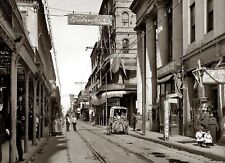 1906 NEW ORLEANS Royal St STREET SCENE PHOTO  (197-B) picture
