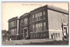 c1910's High School Building Cars Livermore Falls Maine ME Antique Postcard picture