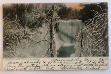 View of Minnehaha Falls in Winter - Vintage Postcard - posted 1910 Undivided picture