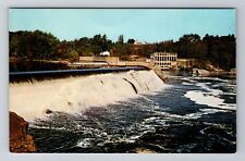 Brunswick ME-Maine, Falls On The River, Antique, Vintage Souvenir Postcard picture