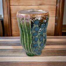 Ronan Kyle Peterson Handmade Vessel, Cup, Vase, Pottery Nine Toes Pottery Signed picture