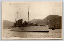 RPPC H.M.S. Berwick Cruiser Ship Real Photo Postcard P23 picture