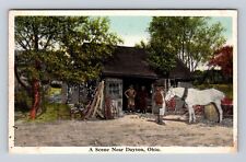 Dayton OH-Ohio, Blacksmith Shop, Antique, Vintage c1910 Postcard picture