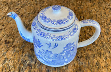 Vintage Blue Willow Graniteware Teapot Excellent Condition picture