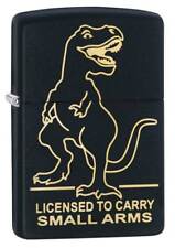 Zippo Black Matte Lighter With Licensed To Carry Small Arms, 29629, New In Box picture