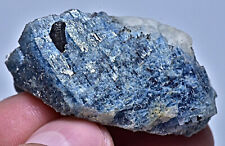 154 Carat Unusual Blue Color Vorobyevite Beryl Rosterite Crystal With Tourmaline picture