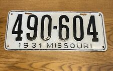 1931 Missouri License Plate picture