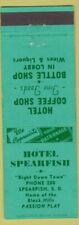 Matchbook Cover - Hotel Spearfish  SD low phone # picture