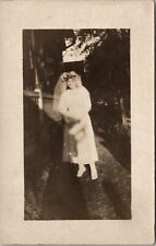 RPPC Young Lady Bride with Dress Veil or Holy Communion c1910 Postcard A25 picture