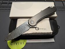 CIVIVI Elementum Liner Lock C907DS Knife Damascus Steel Carbon Fiber Black G10 picture