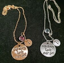 my story isn’t over yet ; Semicolon Silvery or Golden Necklace Suicide Awareness picture