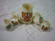 Antique 5 Piece WH Goss Miniature Crestware Ceramics - Made In England picture