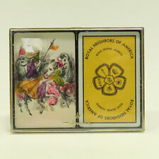 Vintage Madrid Royal Neighbors of America Double Deck of Bridge Playing Card New picture