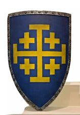 Medieval Heater Shield Steel Templar Knight Warrior Design Crusader Battle picture