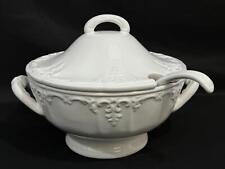 Signature Ceramic Soup Tureen And Ladle Set Scroll Pattern picture