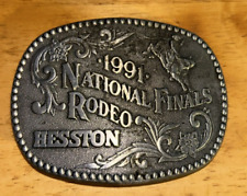 1991 National Finals Rodeo Hesston Belt Buckle picture
